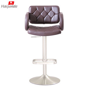 Pastille <span class=keywords><strong>ligne</strong></span> accoudoir haut dos chrome base carré repose-pieds tabouret <span class=keywords><strong>de</strong></span> <span class=keywords><strong>bar</strong></span> - Product Image 1