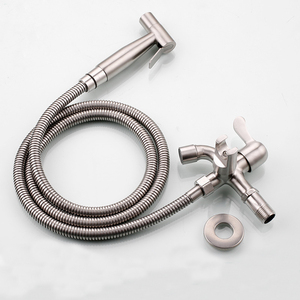 Robinet <span class=keywords><strong>de</strong></span> machine à laver multifonction avec pulvérisateur et ensemble <span class=keywords><strong>de</strong></span> bidet, en acier inoxydable 304, finition brossée, <span class=keywords><strong>type</strong></span> classique, robinet mural - Product Image 2