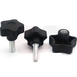 custom-made five lobe star plastic handle knobs with screw bolt 1/4 1/2 5/16 3/8