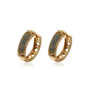 93389 alloy jewelry manufacturer 18k gold hoop brazilian creative design earrings