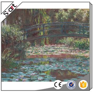 キャンバス絵画油絵手描き複製クロードモネスイレン池中国工場 - Product Image 4