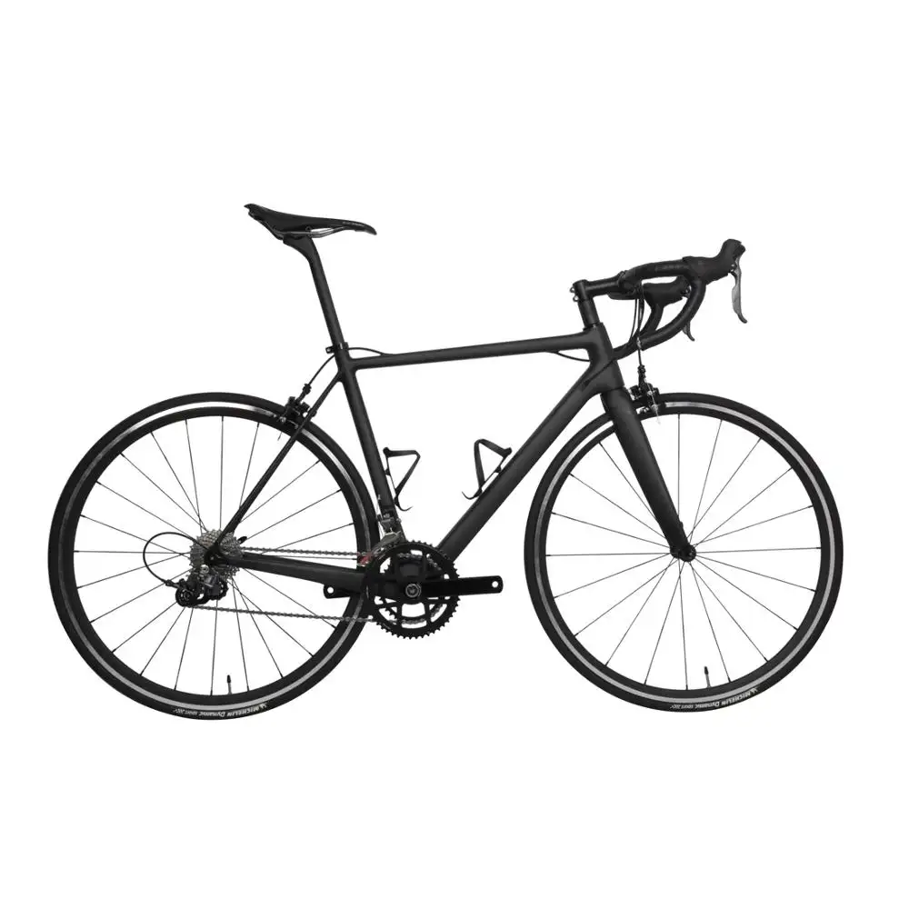 Dengfu 700C UD Matt Carbon Road Bike Khung Hợp Kim Wheelset Đi Xe Đạp Đua Xe Đạp