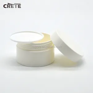 环保白色双壁聚丙烯塑料化妆霜空罐5毫升10毫升20毫升30毫升50毫升80毫升100毫升护肤霜