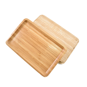 Doğal renk basit Fast Food kayın ahşap ahşap bambu hizmet servis tepsisi - Product Image 6