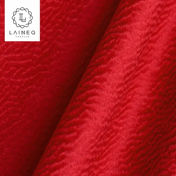 2021 alla moda rosso artificiale ricavata dal pieno di lino tessuto di lana
