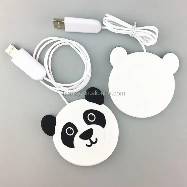 सस्ते कस्टम डिजाइन oem प्यारा जानवर पांडा आकार तेजी से फोन वायरलेस चार्जर