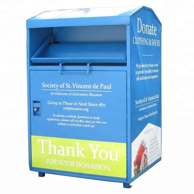 Clothes donation bin custom design shoe recycle bin clothing clothes used clothes container