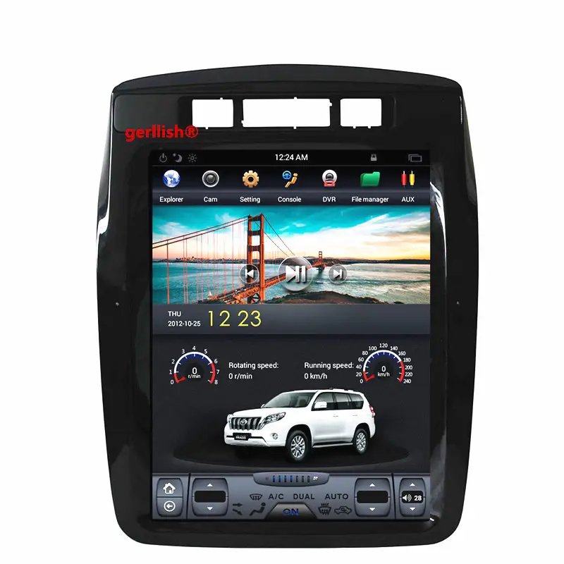 Verticale Screen Android 10.4 Inch Tesla Stijl Auto Dvd Radio Stereo Speler Voor Vw Volkswagen Touareg 2010-2017 Gps navigatie