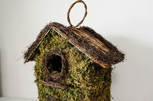 Rattan Corteccia Muschio Fatti A Mano Roosting Tasca Uccello Casa Tessuto Selvaggio Nido di Uccello Gabbia di Uccello
