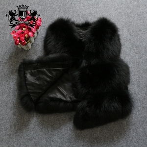Janefur-Chaleco cálido de piel de zorro para mujer, chaleco de lujo personalizado, elegante - Product Image 2