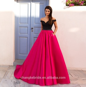 simple red gown design