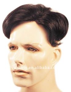 Perruque naturelle complète pour hommes, toupet - Product Image 1