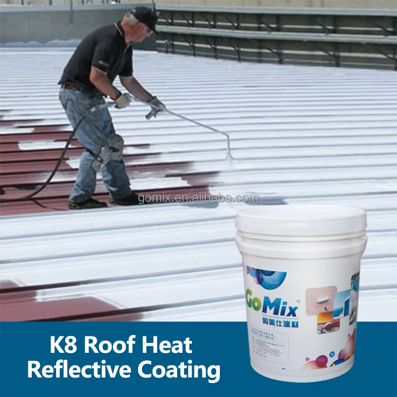 यूवी प्रतिरोधी गर्मी को कम करने K8 फ्लैट छत पेंट