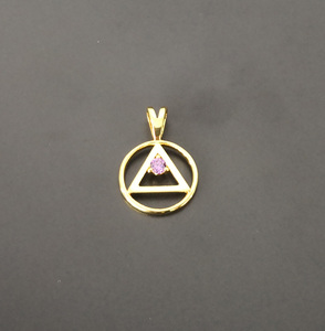 Tùy Chỉnh 18K Vàng BIRTHSTONE AA Biểu Tượng Mặt Dây Chuyền - Product Image 2