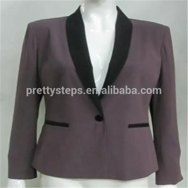 Pasos bastante 2015 venta al por mayor diseñador moda formal púrpura para mujer bolero de la chaqueta
