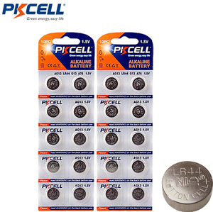 Button Cell PKCELL 1.5V Alkaline Button Cell Lr44 Ag13 Ag3 Ag10 Ag1 For Watch And Toys Ag10 Button Alkaline Cell