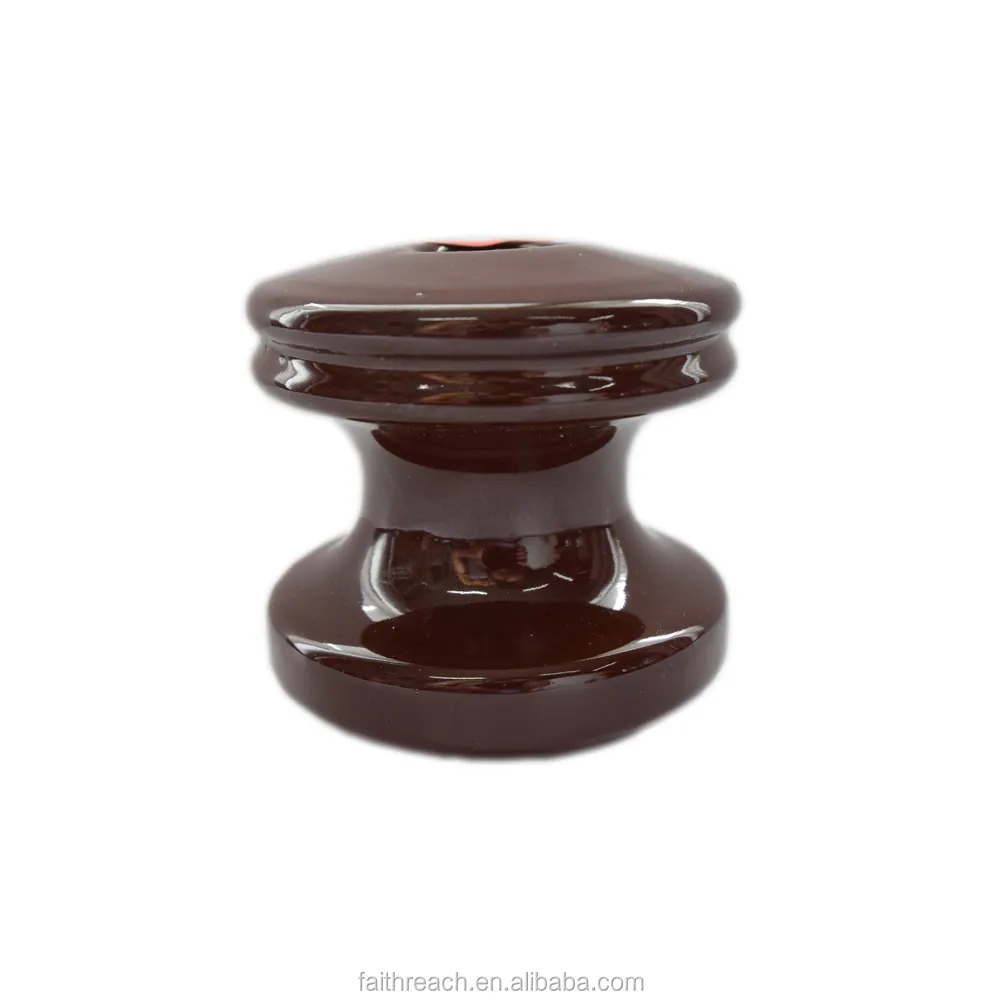Ansi 53-2, a bassa tensione brown elettrico in ceramica isolatori per la vendita, elettrico smaltato tutti i tipi spool porcellana isolante prezzo