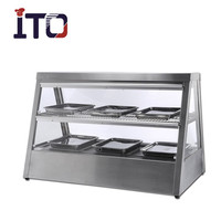 Vitrine chauffante électrique commerciale pour buffet d'hôtel, présentoir à tarte pour restaurant