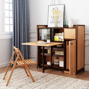 Moderno multifunción Seccional de madera estable plegable mesa de <span class=keywords><strong>comedor</strong></span> con <span class=keywords><strong>4</strong></span> sillas - Product Image 2