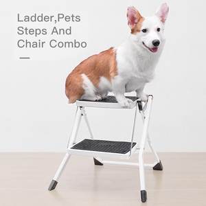 Escalera Plegable de Acero <span class=keywords><strong>Lidl</strong></span> con Pasamanos, Taburete Escalera para Uso Doméstico - Product Image 3