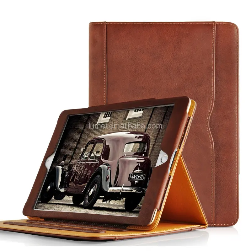 PU leather Case for ipad4, The Thinnest and Lightest Leather Cover With Auto Sleep / Wake for ipad 4/3/2