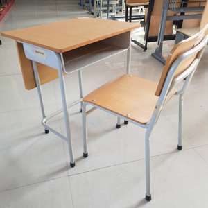 Mobilier scolaire vietnamien en bois, siège unique, meilleur mobilier scolaire, bureau et chaise pour étudiants - Product Image 2