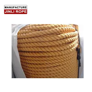 (JINLI ROPE) 4mm - 56mm 3-strand twist floating yellow color synthetic polypropylene PP rope for packing or fishing