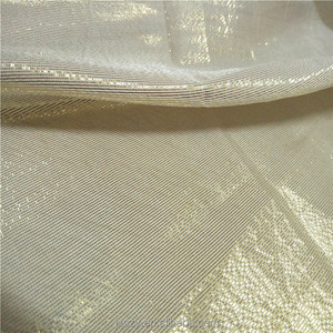 Abito di natale moda 100% tessuto di seta <span class=keywords><strong>Lurex</strong></span> Jacquard con tocco metallico oro - Product Image 3