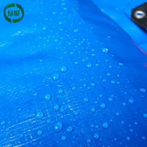 26x32ft 8 × 10m Recycled Waterproof Fabric Poly Tarps Blue Poly Tarp