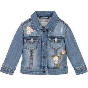 Meisjes <span class=keywords><strong>Winter</strong></span> Mode Geborduurd Denim Jack Kid Jeans Met Elegant Design 30 Jaar Aangepaste Kinderkleding Fabriek - Product Image 1