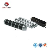Aimant de vache en ferrari, disque magnétique Permanent, 3 "X 0.67" X 0.65 ", barre magnétique en céramique de vache, noir