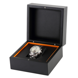 Estuche Individual para Reloj, Lacado en Negro Mate Premium, Personalizado, con Forro de Cuero PU, Empaque de Regalo, Venta al Por Mayor - Product Image 1