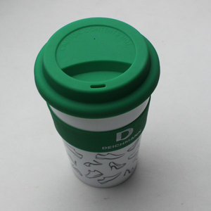 Tasse avec couvercle en PE, <span class=keywords><strong>réutilisable</strong></span>, personnalisé, bon marché, tasse à café blanche unie - Product Image 3