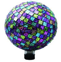 YIXIN Vente en gros 8 pouces 10 pouces Boules de verre décoratives en mosaïque Boule de jardin de Noël de luxe pour décoration de mosaïque de jardin