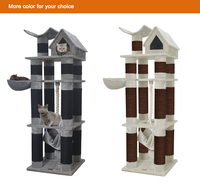 Arbre Chat Grand Xxl Bois Noir Grand Arbre Pour Chats Chat Lit Jouets Etc Meubles De Luxe Catscer Conde Tour Condo Avec Hamac