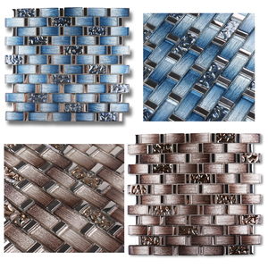 มาเลเซียสไตล์กระจกกระเบื้องราคาโบราณห้องน้ำชั้นแก้วกระเบื้องโมเสค - Product Image 1