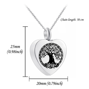 Collier pendentif en forme de cœur de la famille, bijoux de crème, arbre de vie, souvenir de pâques pour papa, sœur, grand-mère, femme, fille maman - Product Image 5