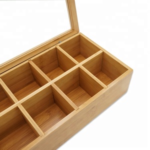 Kitchen <strong>Tea</strong> Box Bamboo <strong>Tea</strong> <strong>Bag</strong> <strong>Organizer</strong> Taller Size Holds 120+ Standing or Flat <strong>Tea</strong> <strong>Bags</strong> Coffee Storage