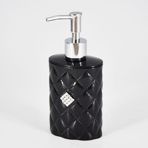 4 Pièces Accessoires de Salle de Bain Style Luxe Noir Avec Diamants - Product Image 3