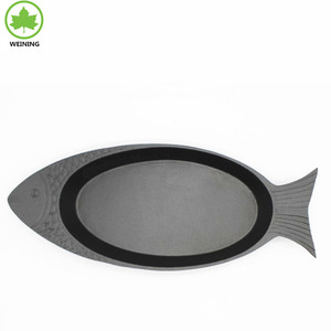 New Design Fish Shaped Frying Pan <strong>Wholesale</strong> Cook Pan Cook Pots <strong>Cast</strong> <strong>Iron</strong> Sizzle Plate Customization Pre-seasoned Coated Roasting