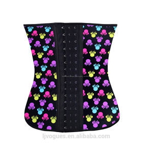 Papillon coloré motif impression Latex Corset 9 acier <span class=keywords><strong>os</strong></span> Underbust serre - taille avant ouvert formateur Lingeria - Product Image 4