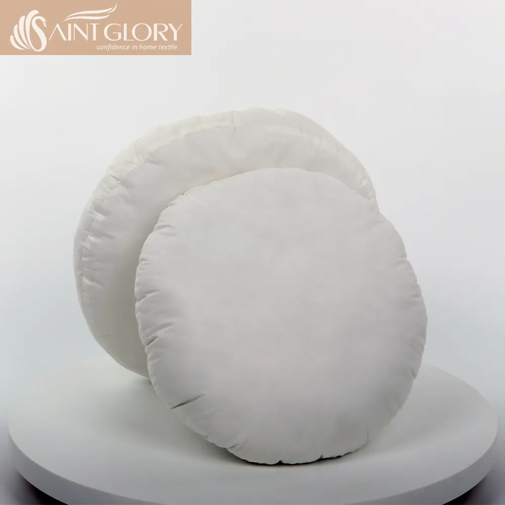 Hot Sale Soft White round cushion insert round sofa cushion