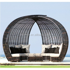 Piscina única parte gruesa tejida de mimbre sofá dosel de ratán <span class=keywords><strong>tumbona</strong></span> - Product Image 2