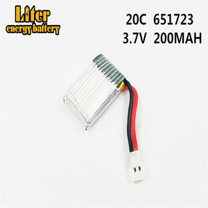3.7 V 200 mAh 651723 ı ı ı ı ı ı ı <span class=keywords><strong>I</strong></span> ı ı ı ı ı ı ı ı ı ı ı ı li-po Piller şarj edilebilir pil <span class=keywords><strong>i</strong></span>çin H8 Mini rc dört pervaneli helikopter Aksesuar drone oyuncak parçaları - Product Image 6