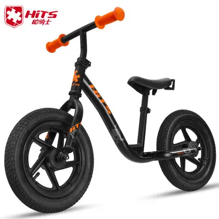 Mini taşınabilir hiçbir ayak pedalı yüksek karbon çelik bebek denge bisiklet yeni tasarım çocuklar sağlam bebek bisikleti 12 inç Walker sürme oyuncak bisiklet