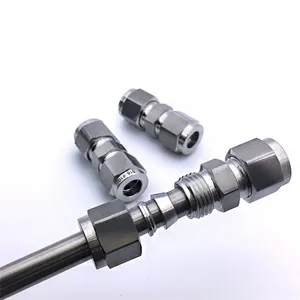 Alta qualidade O.D 16 mm tubo rígido anteparo ss acessórios hidráulicos 15mm aço inoxidável compressão acessórios ss flanges