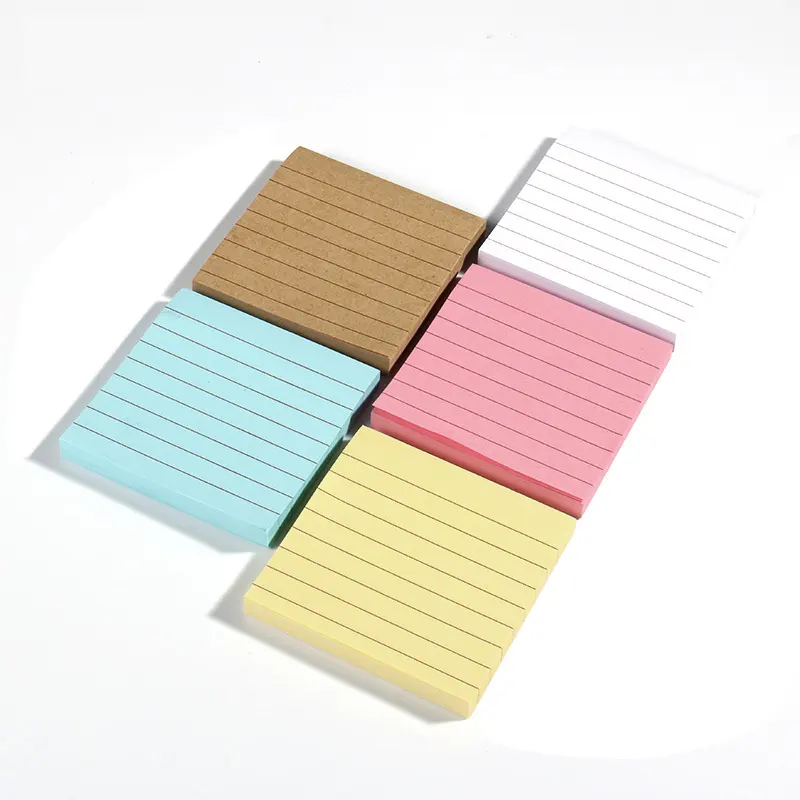 Memo pad sticky notes kleurrijke vierkante gevoerd kraftpapier kantoor vergadering nota