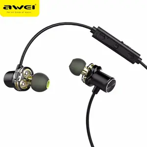 Awei Water proof Fashional Runner Smartphone Dual-Treiber-Ohrhörer Kopfhörer Kopfhörer Bluetooth-Kopfhörer drahtlos
