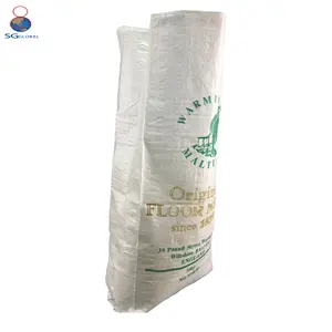 SG Used Material 50 Kg PP Woven Bag PE Liner Packing White Plastic Sack Roll 10kg 25 Kg 50kg 100 Kg PP Woven Bags With Pe Inner