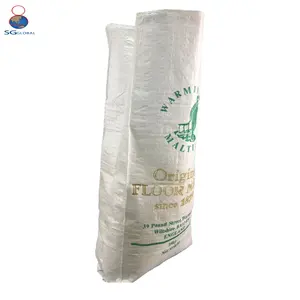 SG gebrauchtes Material 50 kg PP gewebter Beutel PE-Liner Verpackung weiße Plastiks ack rolle 10kg 25 kg 50 kg 100 kg PP gewebte Beutel mit Pe-Innenseite